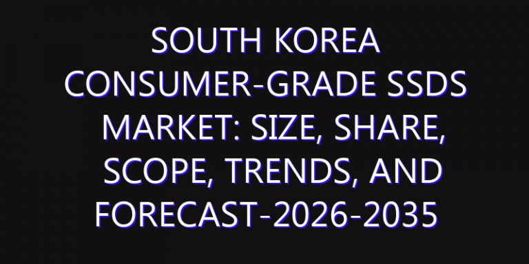 South Korea Consumer-grade SSDs Market: Size, Share, Scope, Trends, and Forecast-2026-2035