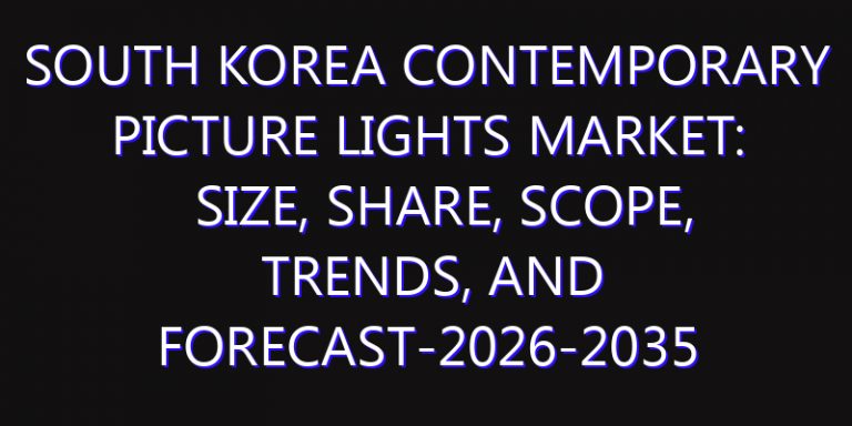 South Korea Contemporary Picture Lights Market: Size, Share, Scope, Trends, and Forecast-2026-2035