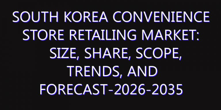 South Korea Convenience Store Retailing Market: Size, Share, Scope, Trends, and Forecast-2026-2035