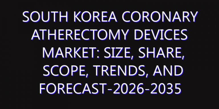 South Korea Coronary Atherectomy Devices Market: Size, Share, Scope, Trends, and Forecast-2026-2035