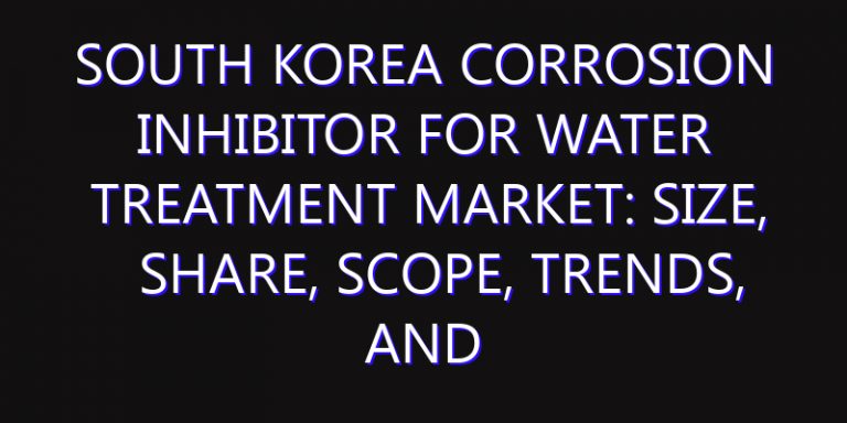 South Korea Corrosion Inhibitor for Water Treatment Market: Size, Share, Scope, Trends, and Forecast-2026-2035
