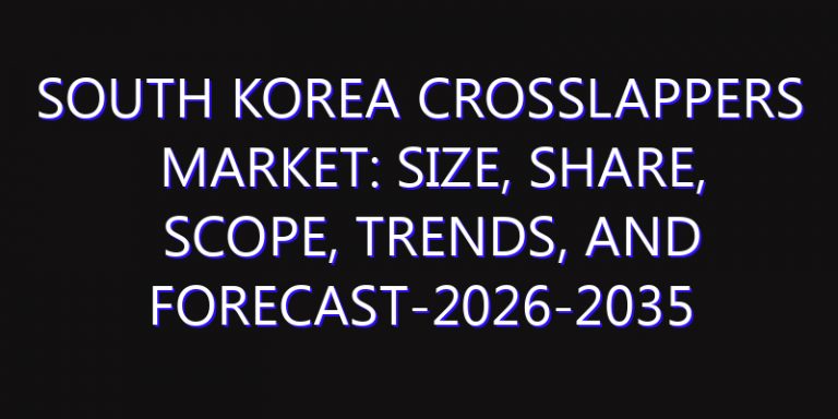 South Korea Crosslappers Market: Size, Share, Scope, Trends, and Forecast-2026-2035