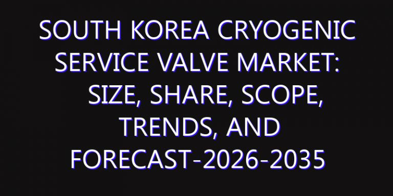 South Korea Cryogenic Service Valve Market: Size, Share, Scope, Trends, and Forecast-2026-2035