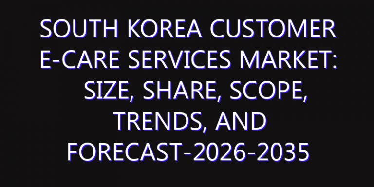 South Korea Customer e-Care Services Market: Size, Share, Scope, Trends, and Forecast-2026-2035