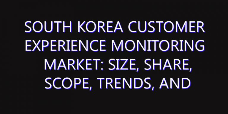 South Korea Customer Experience Monitoring Market: Size, Share, Scope, Trends, and Forecast-2026-2035