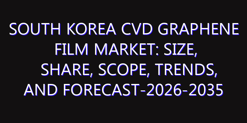 South Korea CVD Graphene Film Market: Size, Share, Scope, Trends, and Forecast-2026-2035