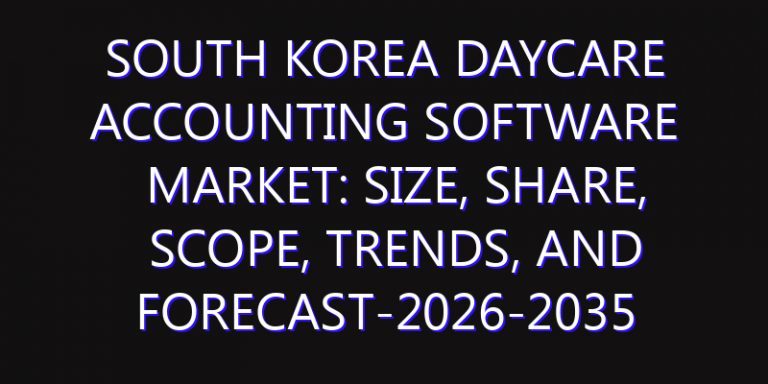 South Korea Daycare Accounting Software Market: Size, Share, Scope, Trends, and Forecast-2026-2035