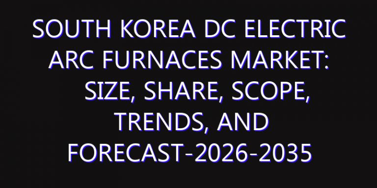 South Korea DC Electric Arc Furnaces Market: Size, Share, Scope, Trends, and Forecast-2026-2035