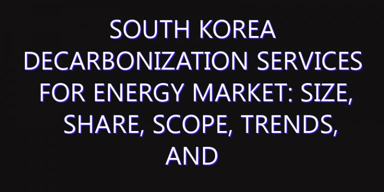 South Korea Decarbonization Services for Energy Market: Size, Share, Scope, Trends, and Forecast-2026-2035