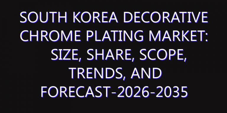South Korea Decorative Chrome Plating Market: Size, Share, Scope, Trends, and Forecast-2026-2035