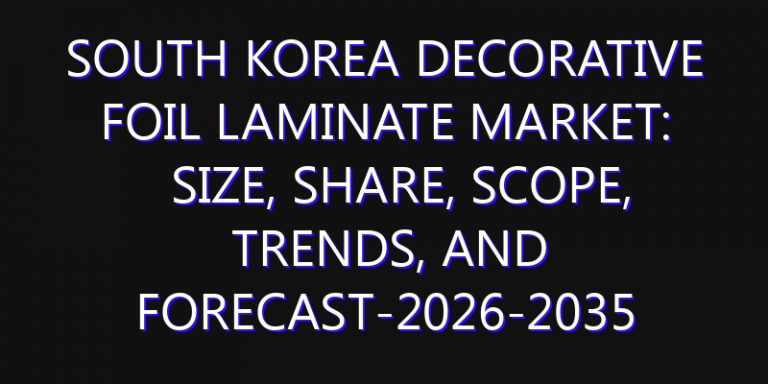 South Korea Decorative Foil Laminate Market: Size, Share, Scope, Trends, and Forecast-2026-2035