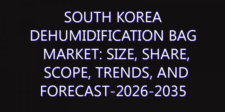 South Korea Dehumidification Bag Market: Size, Share, Scope, Trends, and Forecast-2026-2035
