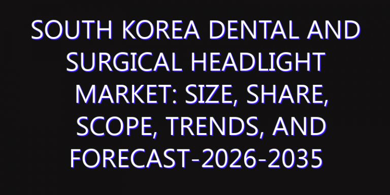 South Korea Dental and Surgical Headlight Market: Size, Share, Scope, Trends, and Forecast-2026-2035