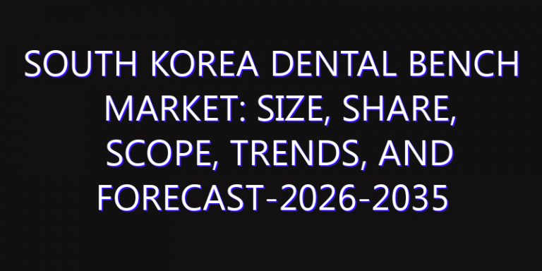 South Korea Dental Bench Market: Size, Share, Scope, Trends, and Forecast-2026-2035