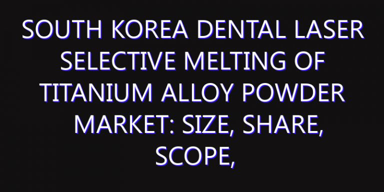 South Korea Dental Laser Selective Melting of Titanium Alloy Powder Market: Size, Share, Scope, Trends, and Forecast-2026-2035