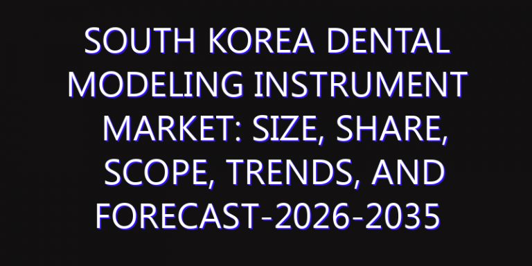 South Korea Dental Modeling Instrument Market: Size, Share, Scope, Trends, and Forecast-2026-2035