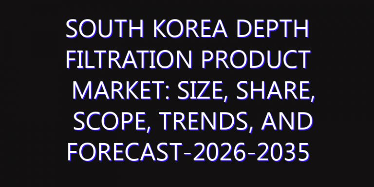 South Korea Depth Filtration Product Market: Size, Share, Scope, Trends, and Forecast-2026-2035