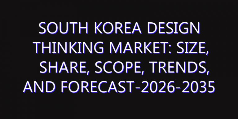 South Korea Design Thinking Market: Size, Share, Scope, Trends, and Forecast-2026-2035
