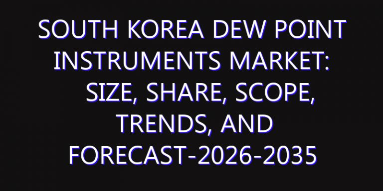 South Korea Dew Point Instruments Market: Size, Share, Scope, Trends, and Forecast-2026-2035