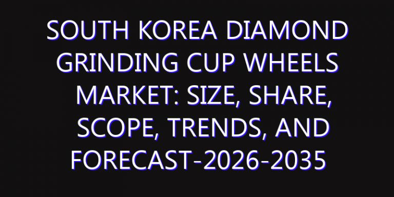 South Korea Diamond Grinding Cup Wheels Market: Size, Share, Scope, Trends, and Forecast-2026-2035