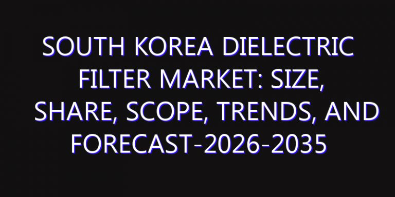 South Korea Dielectric Filter Market: Size, Share, Scope, Trends, and Forecast-2026-2035