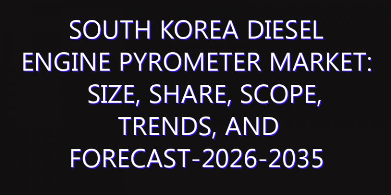 South Korea Diesel Engine Pyrometer Market: Size, Share, Scope, Trends, and Forecast-2026-2035
