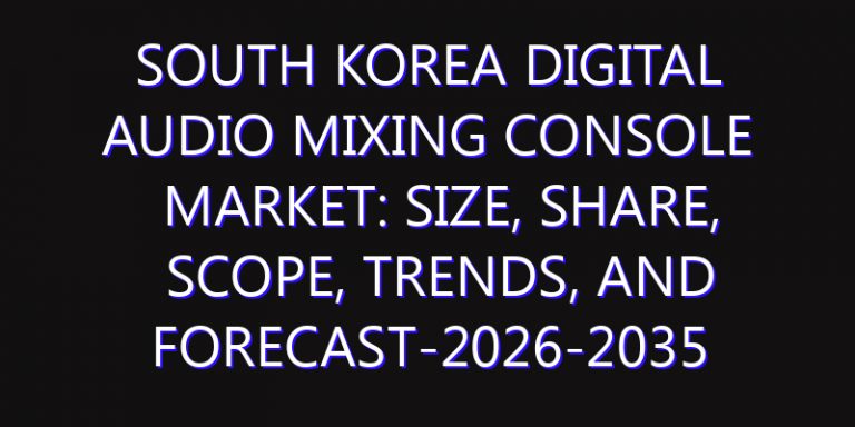 South Korea Digital Audio Mixing Console Market: Size, Share, Scope, Trends, and Forecast-2026-2035