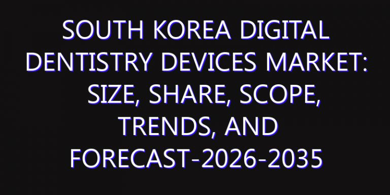 South Korea Digital Dentistry Devices Market: Size, Share, Scope, Trends, and Forecast-2026-2035