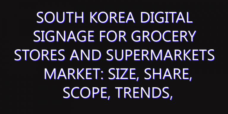 South Korea Digital Signage for Grocery Stores and Supermarkets Market: Size, Share, Scope, Trends, and Forecast-2026-2035