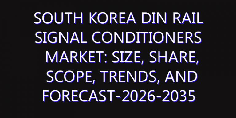 South Korea DIN Rail Signal Conditioners Market: Size, Share, Scope, Trends, and Forecast-2026-2035