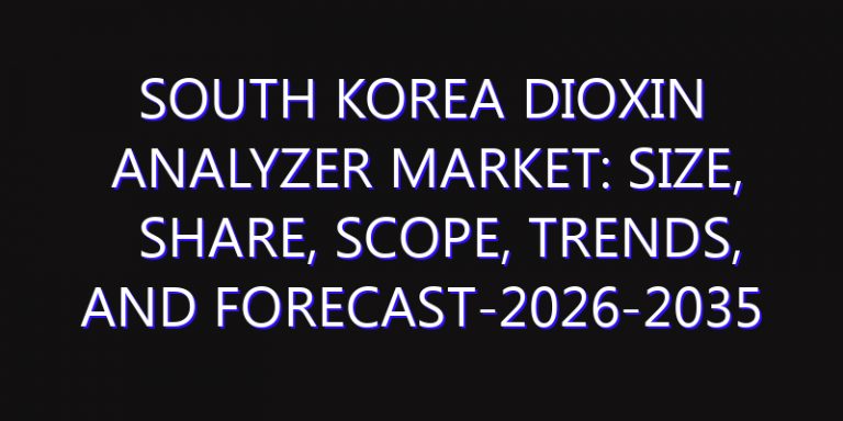 South Korea Dioxin Analyzer Market: Size, Share, Scope, Trends, and Forecast-2026-2035