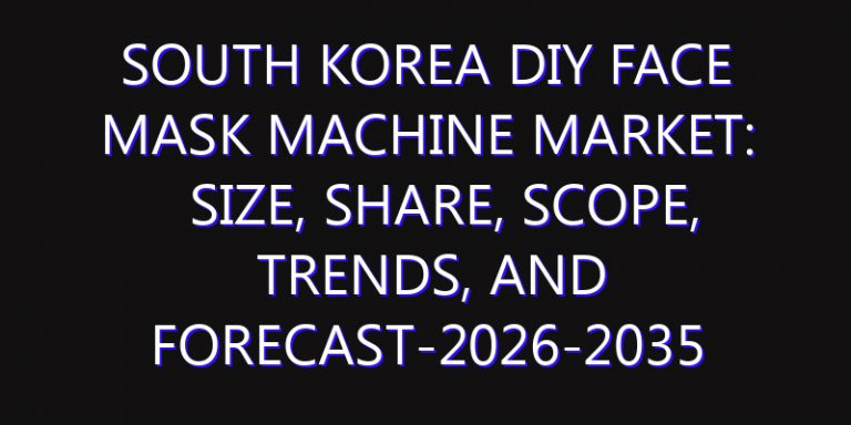 South Korea DIY Face Mask Machine Market: Size, Share, Scope, Trends, and Forecast-2026-2035