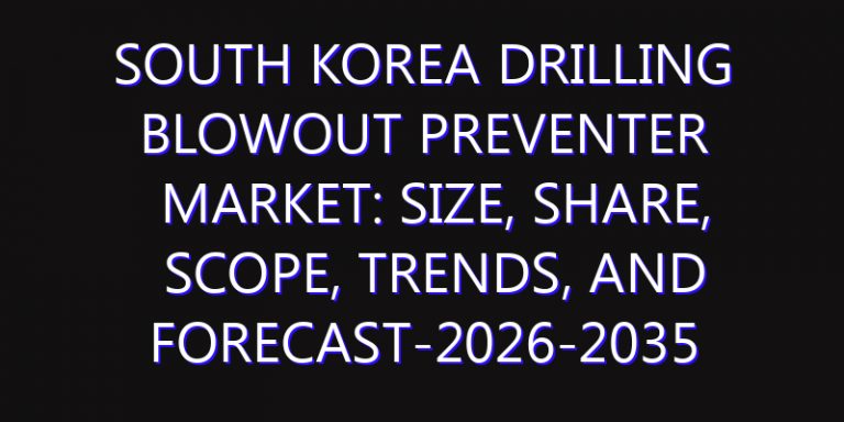 South Korea Drilling Blowout Preventer Market: Size, Share, Scope, Trends, and Forecast-2026-2035