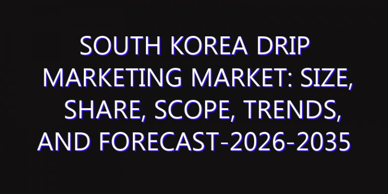 South Korea Drip marketing Market: Size, Share, Scope, Trends, and Forecast-2026-2035