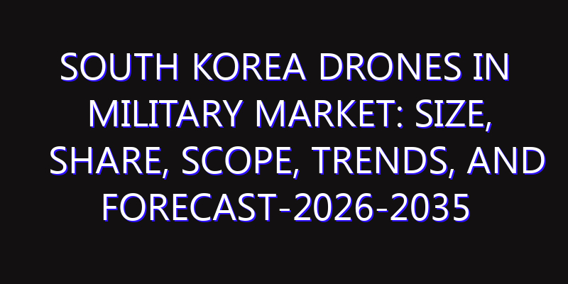 South Korea Drones in Military Market: Size, Share, Scope, Trends, and Forecast-2026-2035