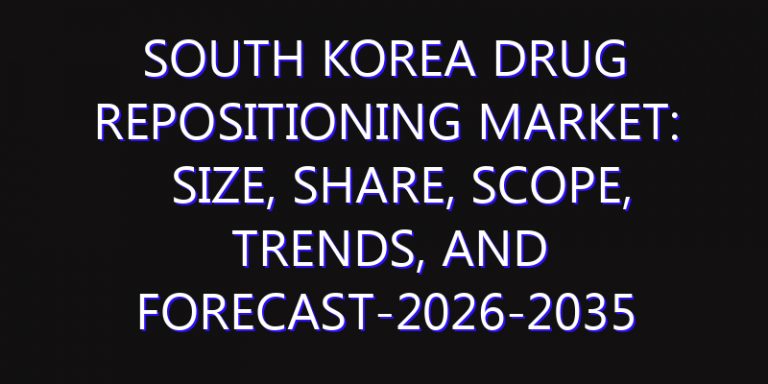 South Korea Drug Repositioning Market: Size, Share, Scope, Trends, and Forecast-2026-2035
