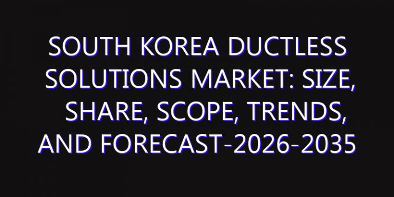 South Korea Ductless Solutions Market: Size, Share, Scope, Trends, and Forecast-2026-2035