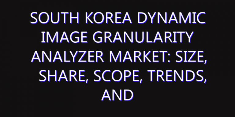 South Korea Dynamic Image Granularity Analyzer Market: Size, Share, Scope, Trends, and Forecast-2026-2035