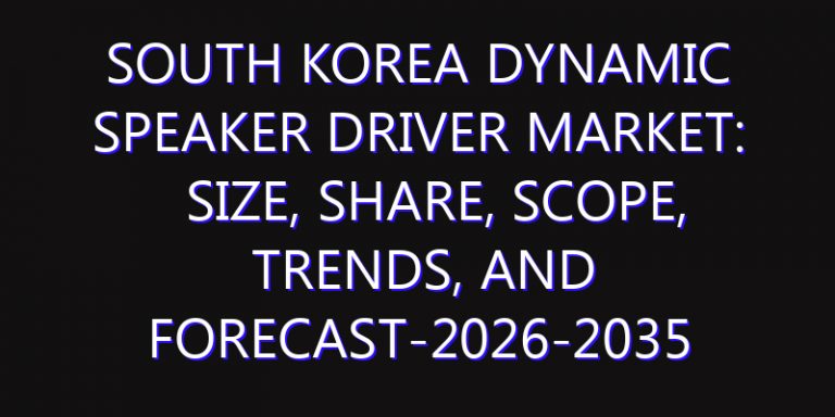 South Korea Dynamic Speaker Driver Market: Size, Share, Scope, Trends, and Forecast-2026-2035