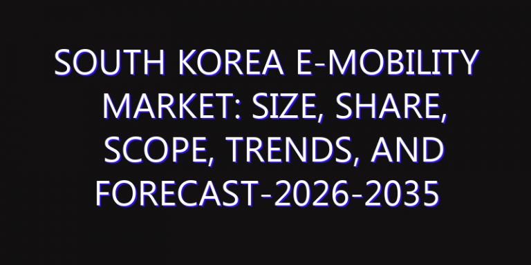 South Korea e-Mobility Market: Size, Share, Scope, Trends, and Forecast-2026-2035