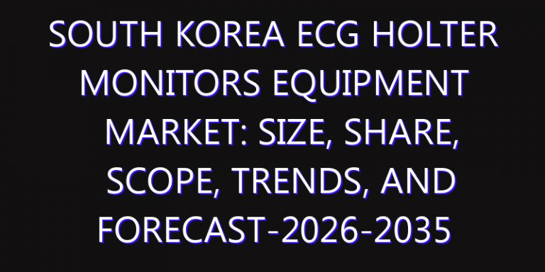 South Korea ECG Holter Monitors Equipment Market: Size, Share, Scope, Trends, and Forecast-2026-2035