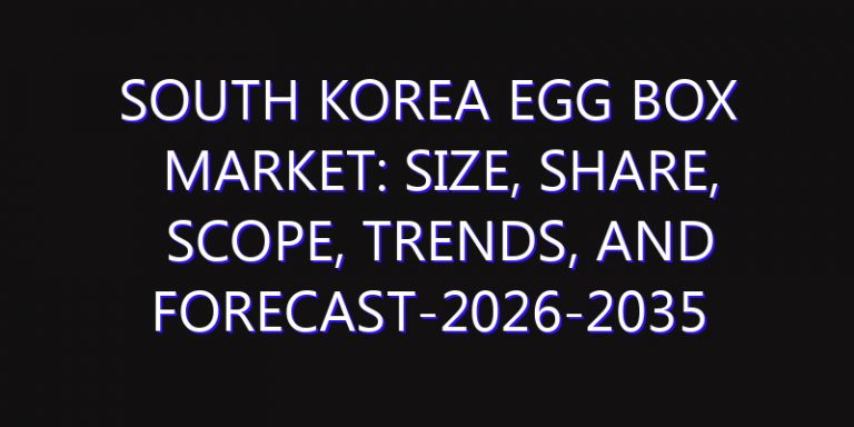 South Korea Egg Box Market: Size, Share, Scope, Trends, and Forecast-2026-2035