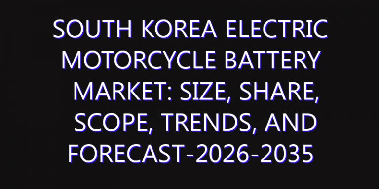 South Korea Electric Motorcycle Battery Market: Size, Share, Scope, Trends, and Forecast-2026-2035
