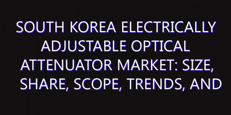 South Korea Electrically Adjustable Optical Attenuator Market: Size, Share, Scope, Trends, and Forecast-2026-2035