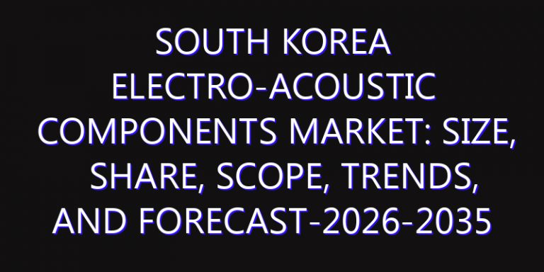 South Korea Electro-acoustic Components Market: Size, Share, Scope, Trends, and Forecast-2026-2035