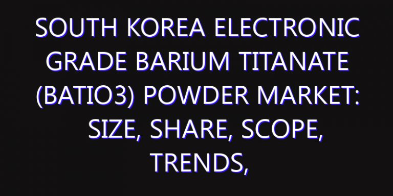 South Korea Electronic Grade Barium Titanate (BaTiO3) Powder Market: Size, Share, Scope, Trends, and Forecast-2026-2035