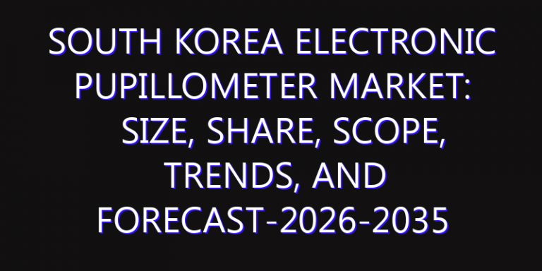 South Korea Electronic Pupillometer Market: Size, Share, Scope, Trends, and Forecast-2026-2035