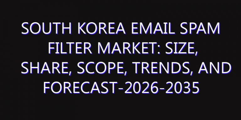 South Korea Email Spam Filter Market: Size, Share, Scope, Trends, and Forecast-2026-2035