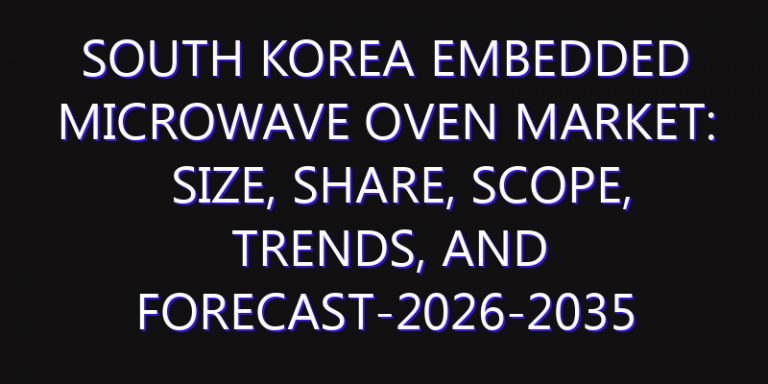 South Korea Embedded Microwave Oven Market: Size, Share, Scope, Trends, and Forecast-2026-2035