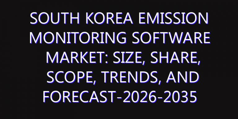 South Korea Emission Monitoring Software Market: Size, Share, Scope, Trends, and Forecast-2026-2035